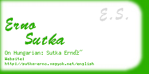 erno sutka business card